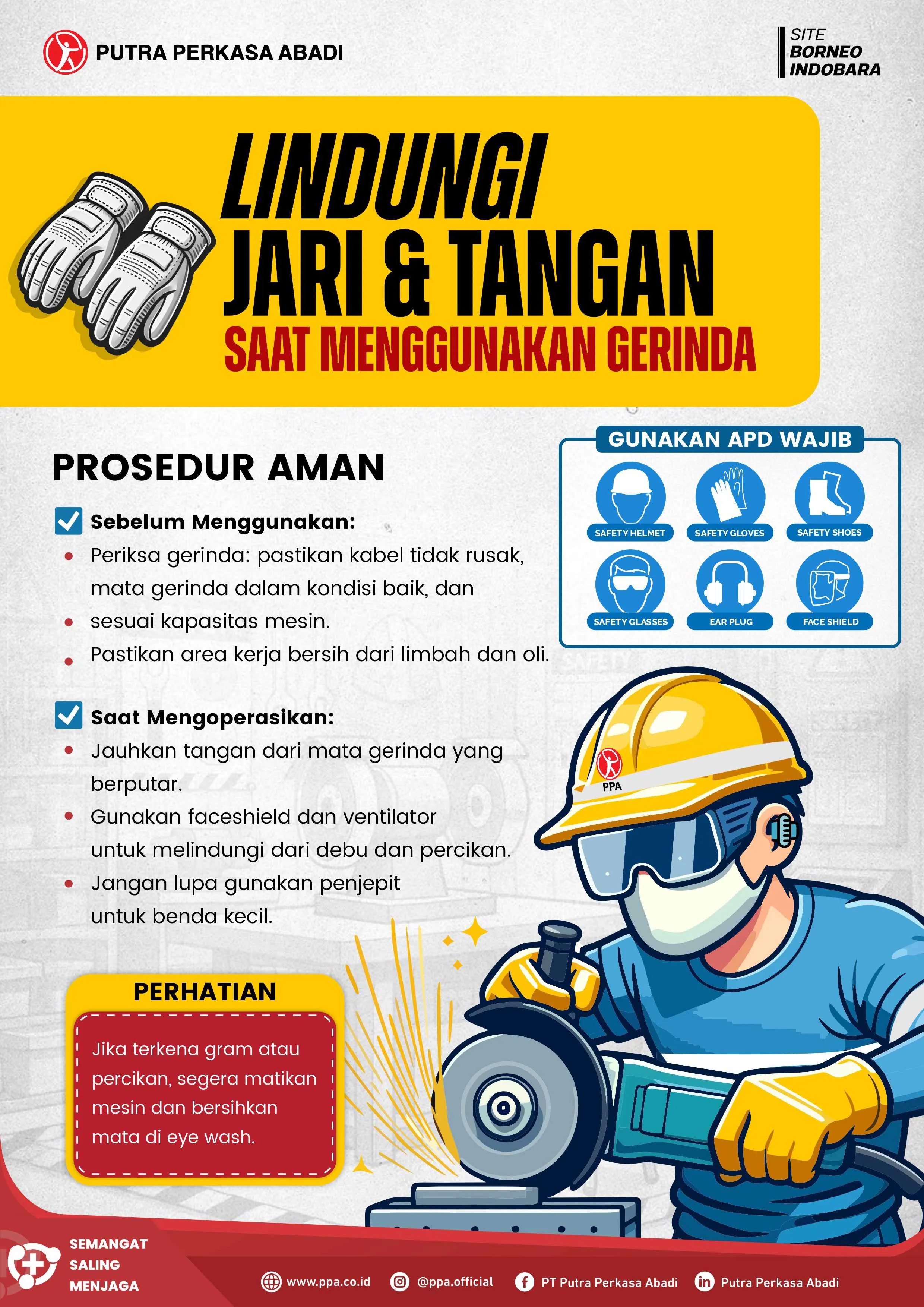 Lindungi Jari & Tangan Saat Menggunakan Gerinda